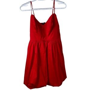 NWT Express Red Dress Fit & Flare Babydoll Sleeveless Party Cocktail Dress‎ SZ S